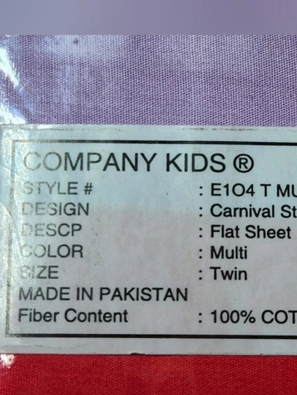 Company Kids Carnival Stripe Twin Sheets NIP 2pc 100% Cotton Y2K Bedding